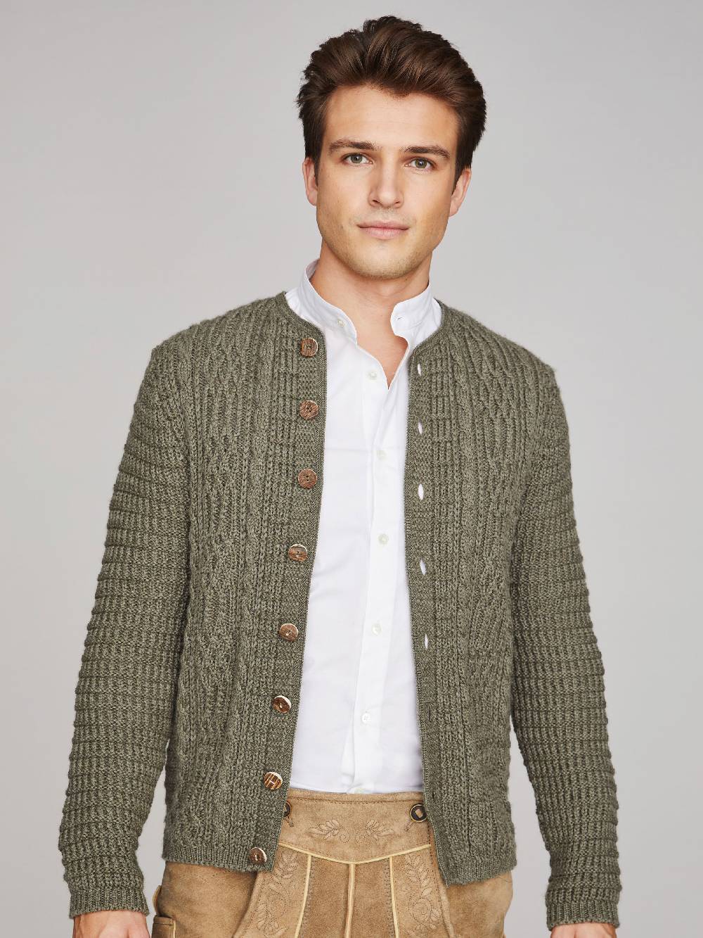 Limberry Olivgrüne Strickjacke - ANTON