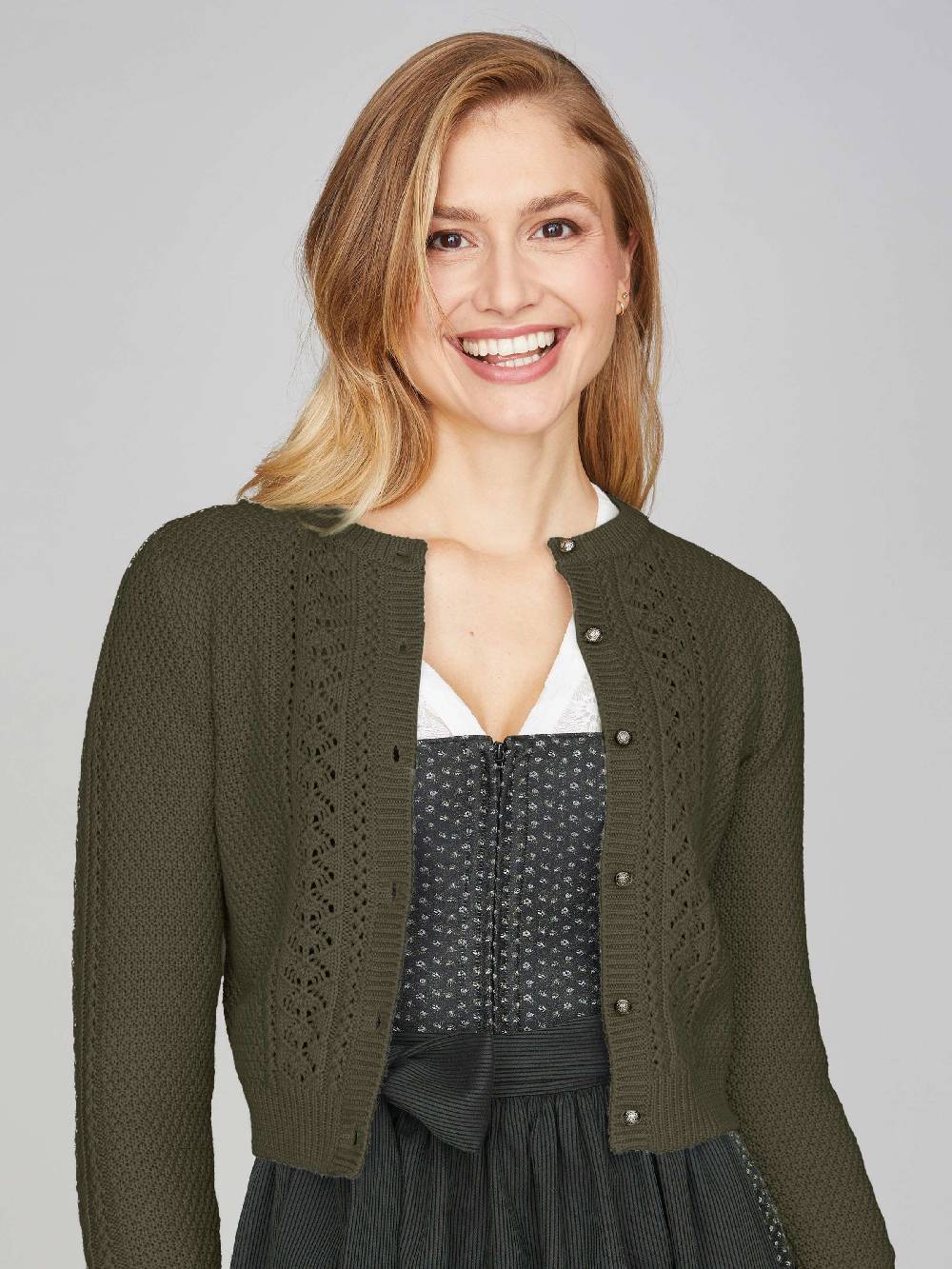 Limberry Olivgrüne Strickjacke - EVI