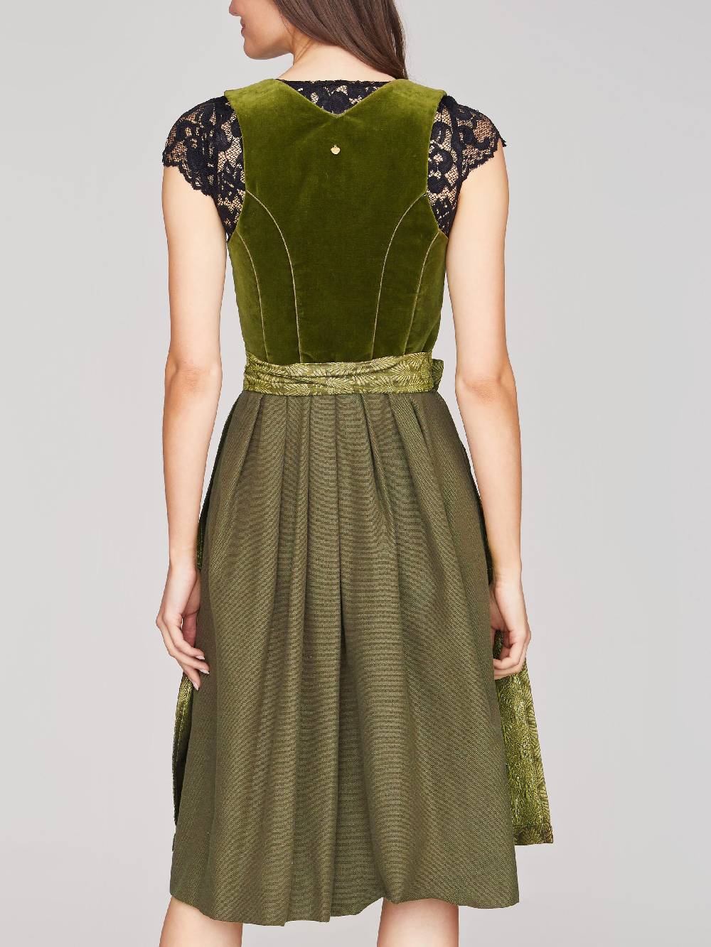 Limberry Olivgrünes Dirndl Mit Samt-Mieder - CAMILLA