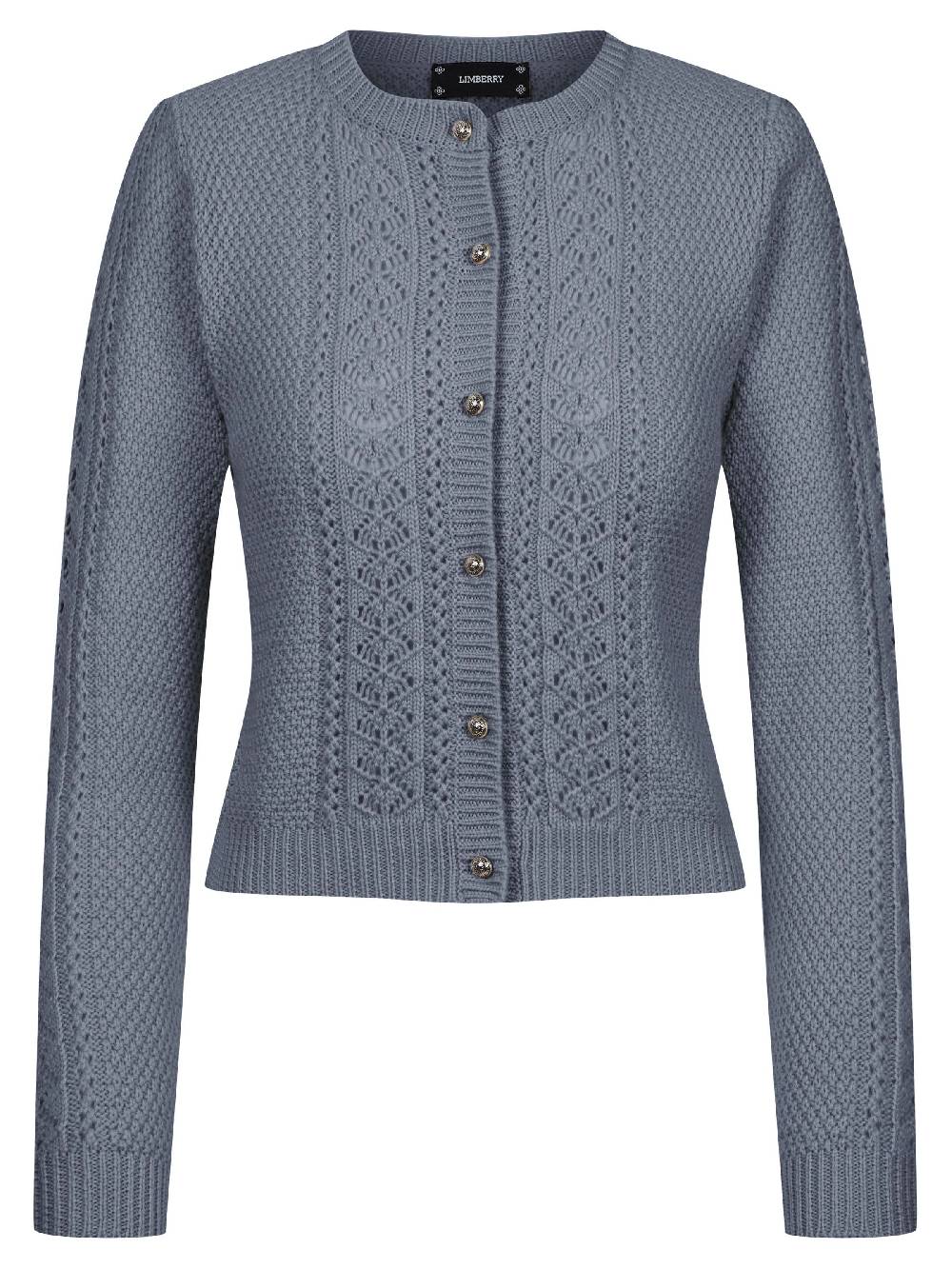 Limberry Rauchblaue Strickjacke - EVI