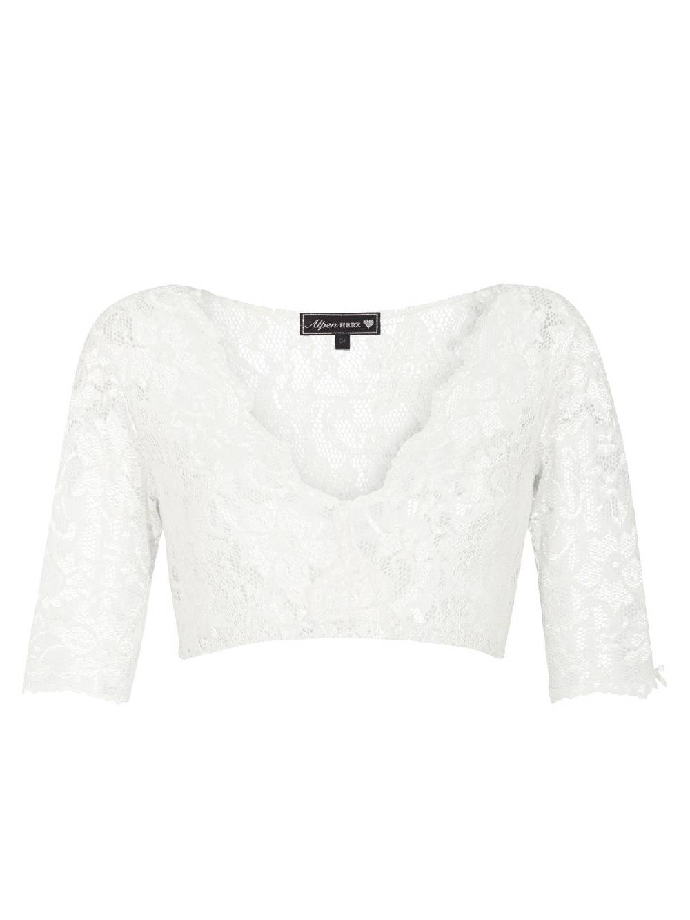 Limberry Reinweiße Dirndlbluse Aus Spitze - LISSY