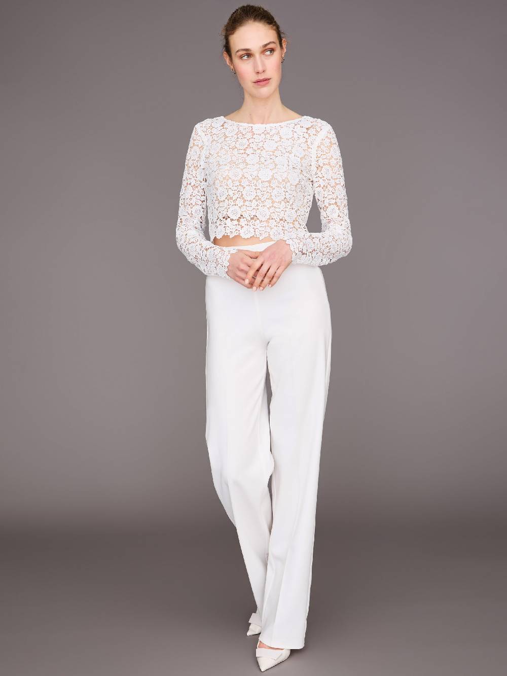 Limberry Rückenfreies Cremefarbenes Braut-Top - LUCY