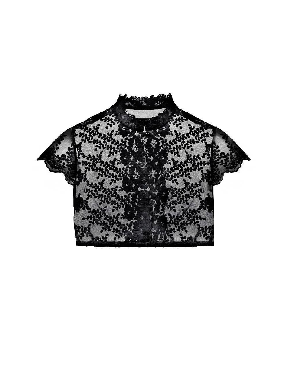 Limberry Schwarze Dirndlbluse Mit Flügelarm - ESTHER