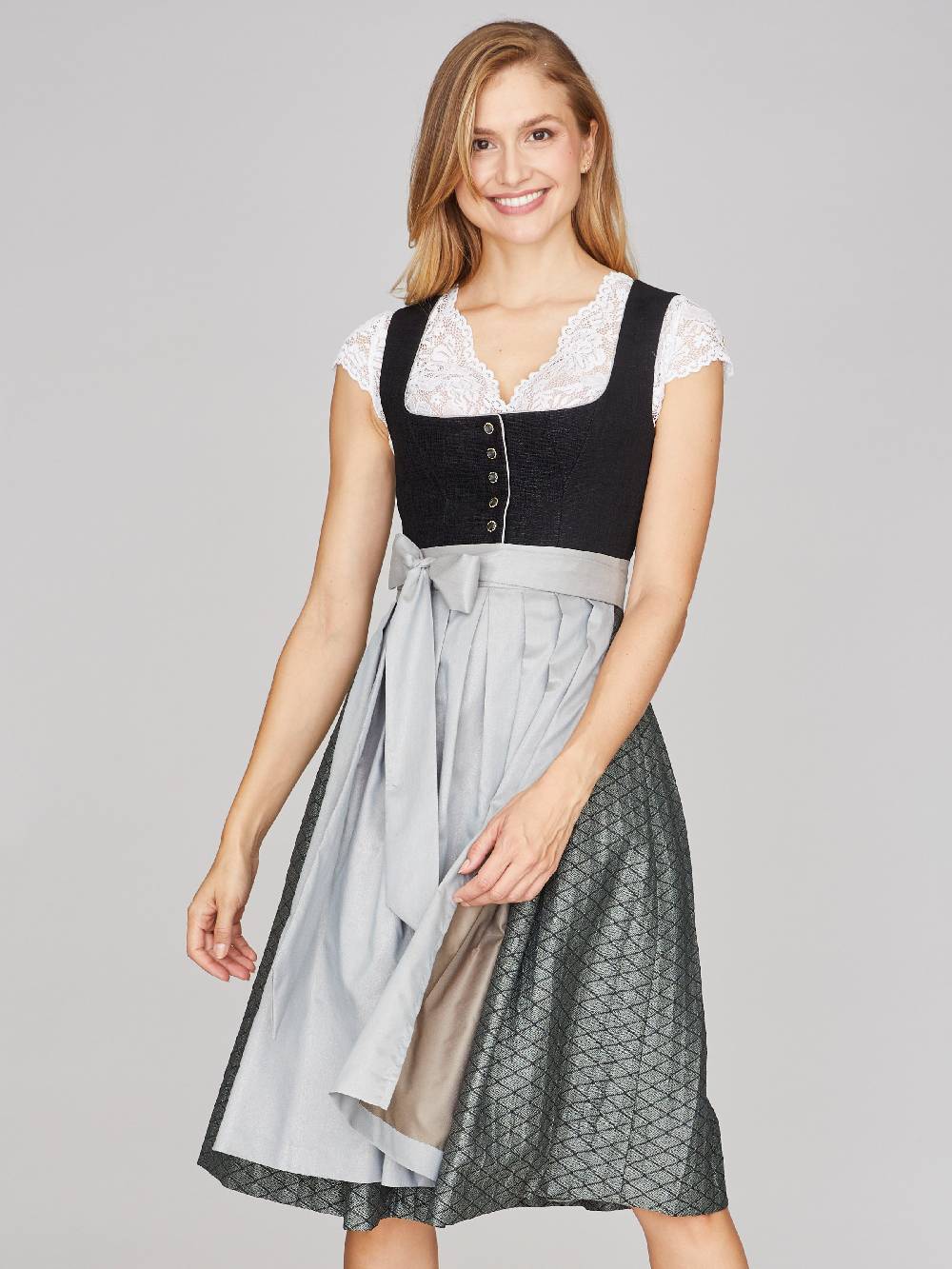 Limberry Schwarzes Dirndl Mit Knöpfen - FRAUKE