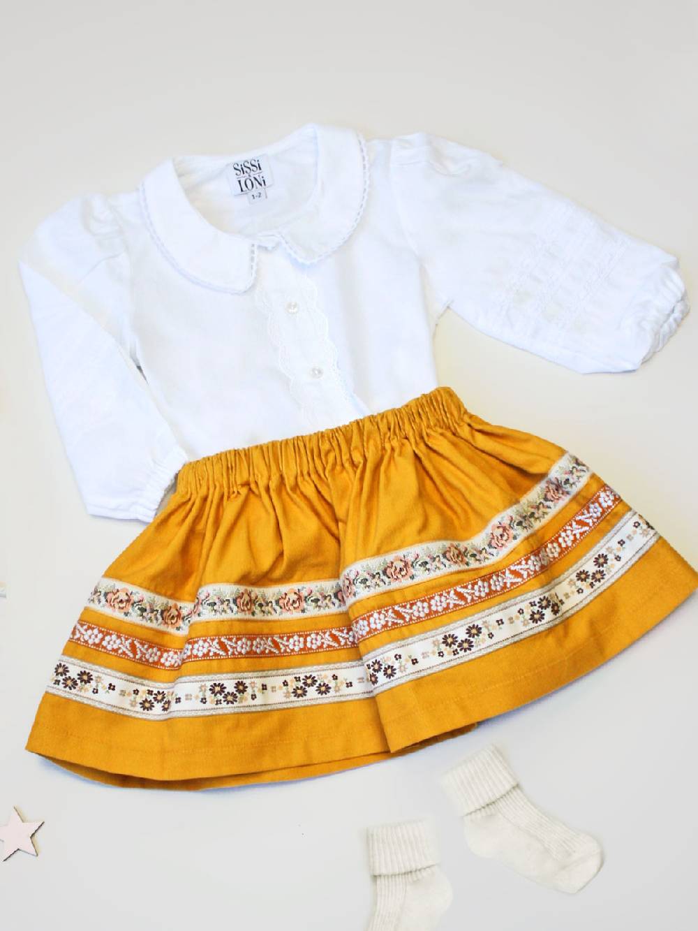 Limberry Senf-farbener Kinderrock - LUISA SENF