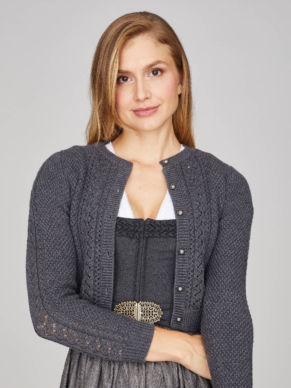 Limberry Steingraue Strickjacke - EVI