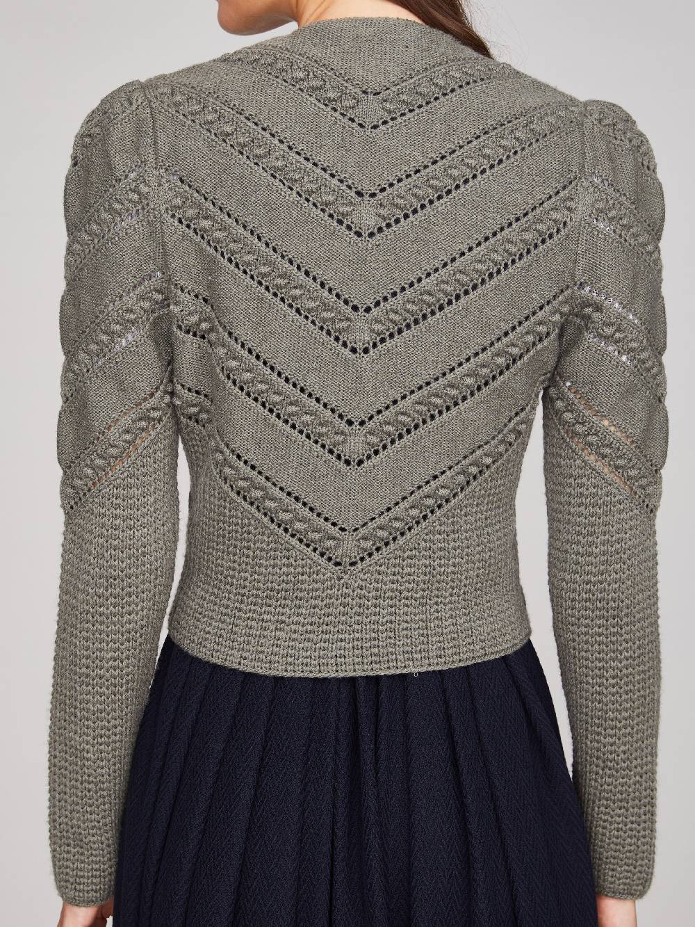 Limberry Thymian-grüne Strickjacke - OPHELIA THYMIAN