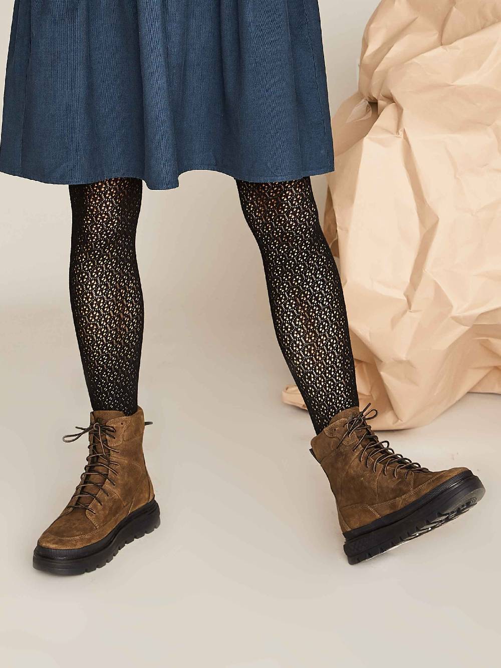 Limberry Trachten-Strumpfhose In Schwarz - FLEUR