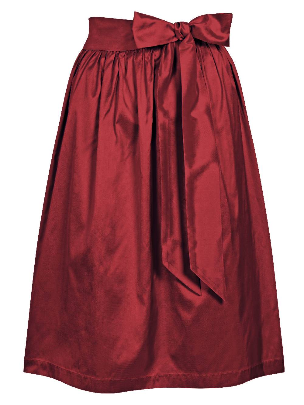 Limberry Weinrote Dirndlschürze aus Seide - MARIE