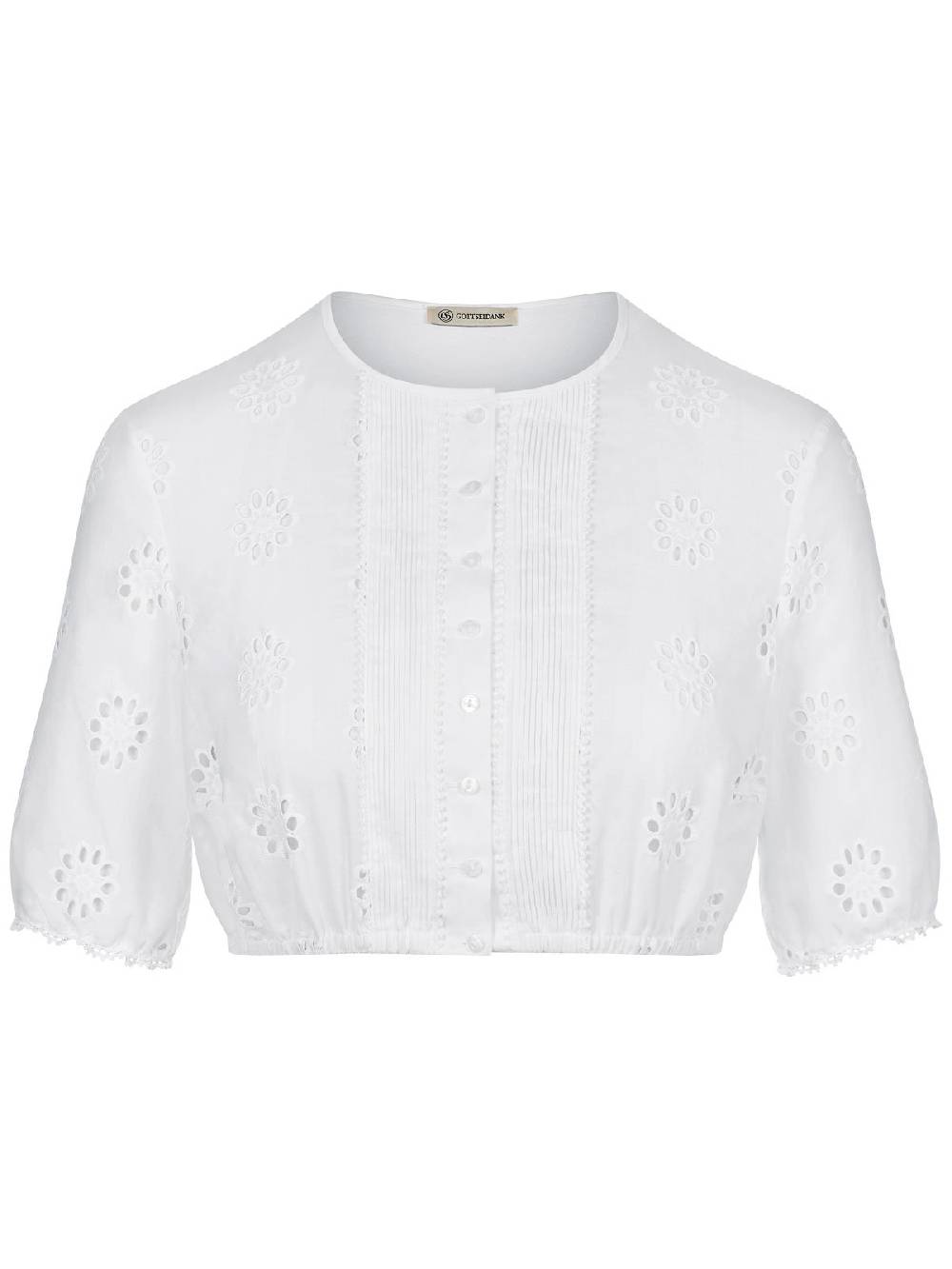 Limberry Weiße Dirndlbluse mit Lochmuster - ROFINA2