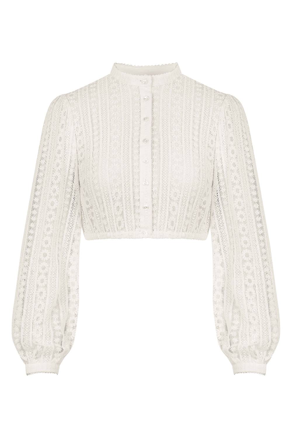 Limberry Weiße Dirndlbluse Mit Weiten Ärmeln - ALMA