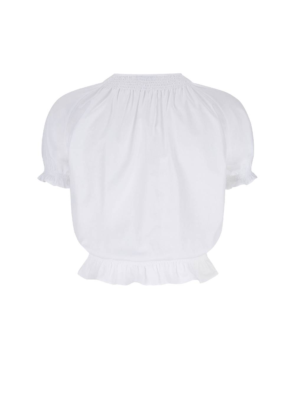 Limberry Weiße Kurzarm-Bluse - LIBERTY REINWEISS