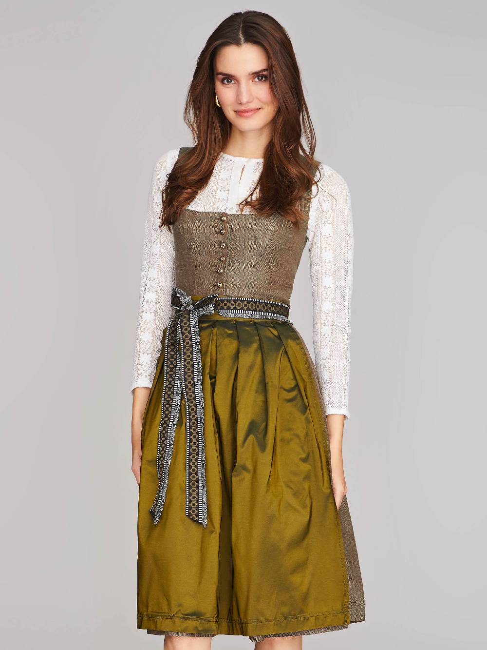 Limberry Weiße Langarm-Dirndlbluse - JOLIE