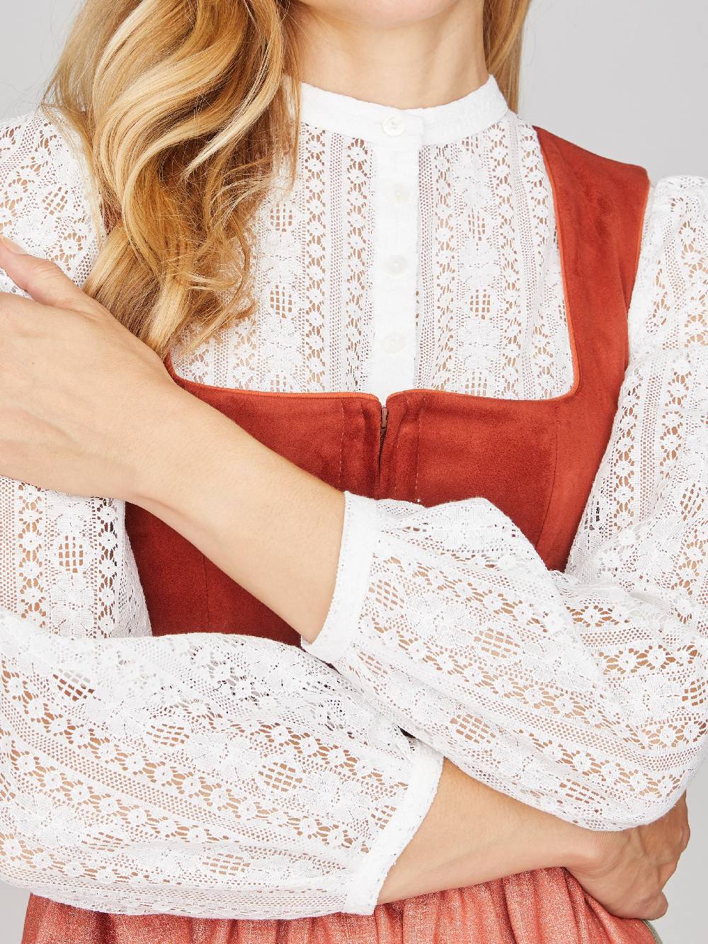 Limberry Weißer Body Aus Lochspitze - EVA