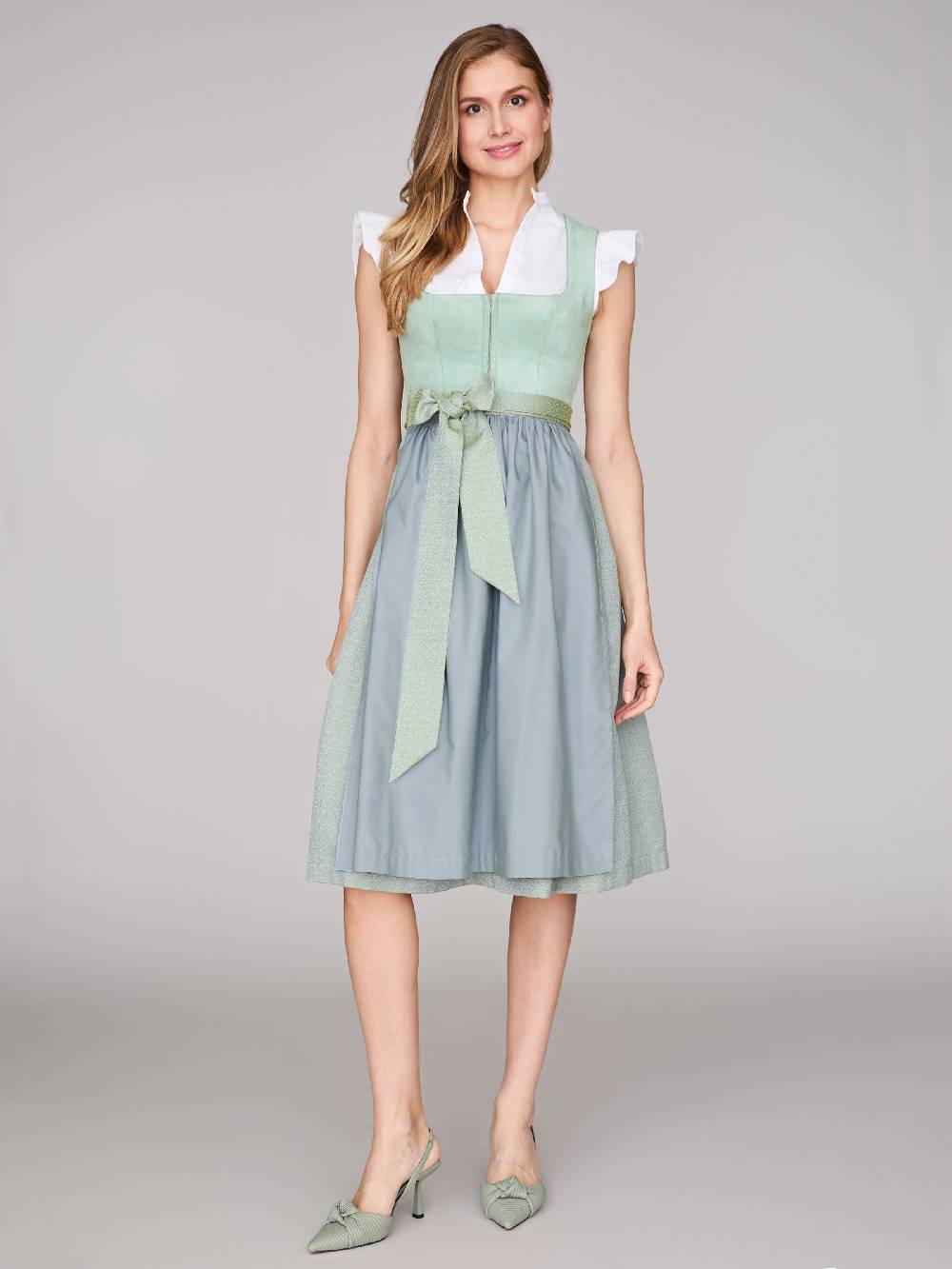 Limberry Mintgrünes Dirndl Mit Velours-Mieder - ISOBEL FROSTY GREEN