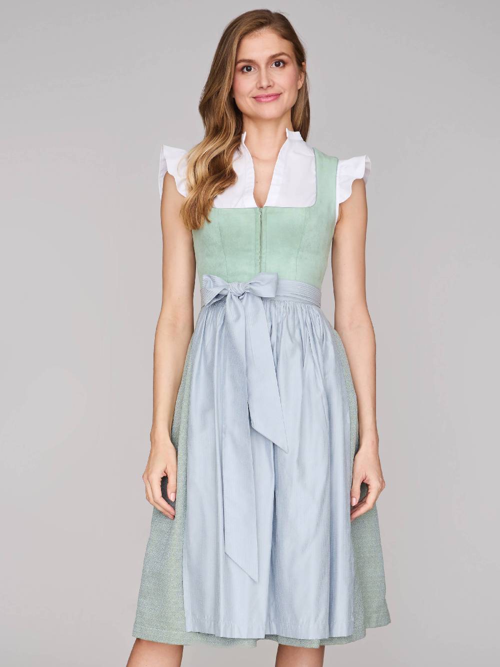 Limberry Mintgrünes Dirndl Mit Velours-Mieder - ISOBEL FROSTY GREEN