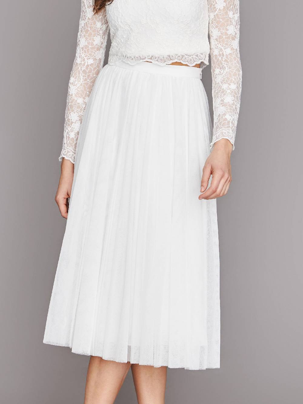 Limberry Mittellanger Braut-Rock Aus Tüll In Crémeweiß - HELEN MIDI