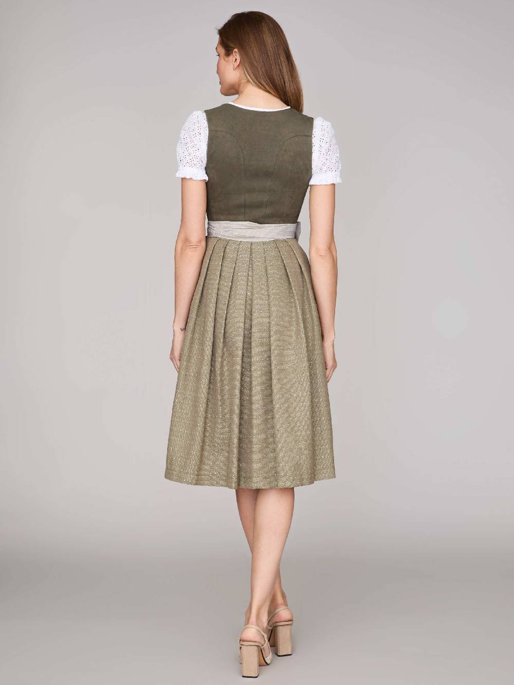 Limberry Moosgrünes Dirndl Mit Velours-Mieder - ISOBEL MOSSY GREEN