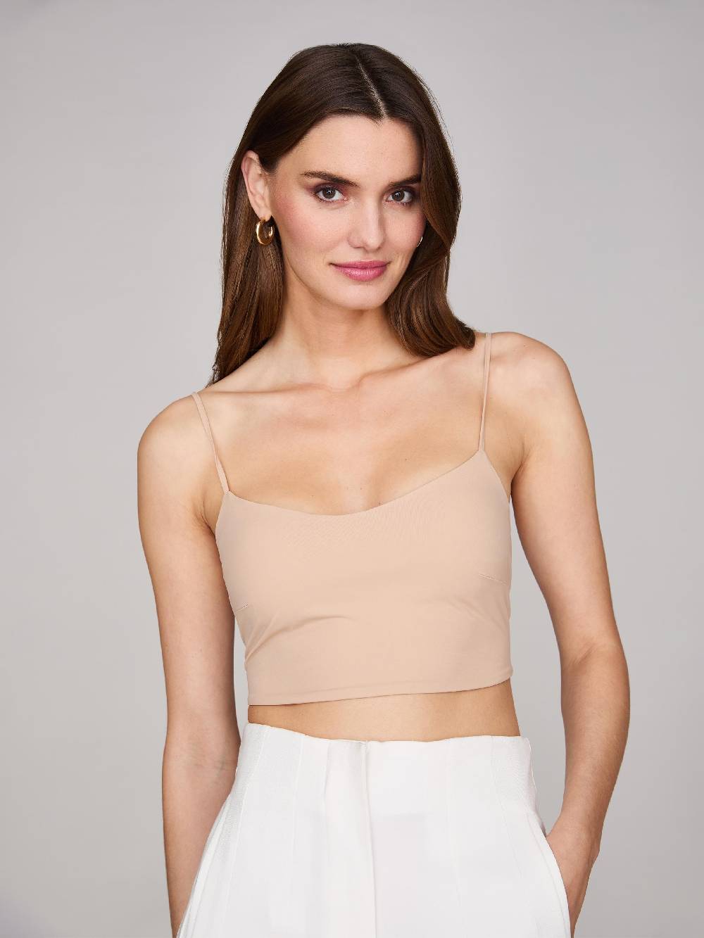 Limberry Nudefarbenes Croptop Mit Spaghettiträgern - PAGE