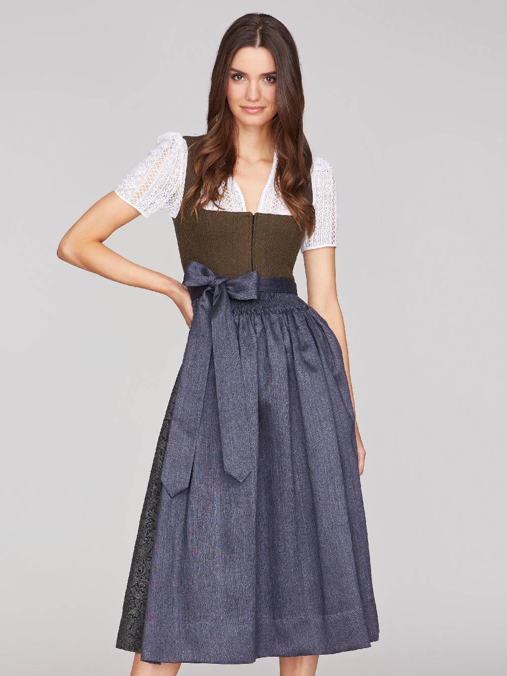 Limberry Olivfarbenes Dirndl - ANTONIA OLIV-ANTHRAZIT