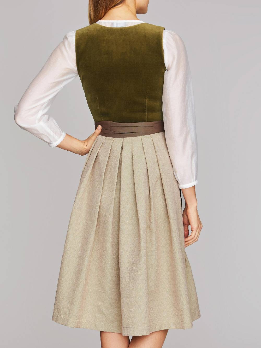 Limberry Olivgrünes Dirndl Mit Samt-Mieder - DELILAH OLIVE