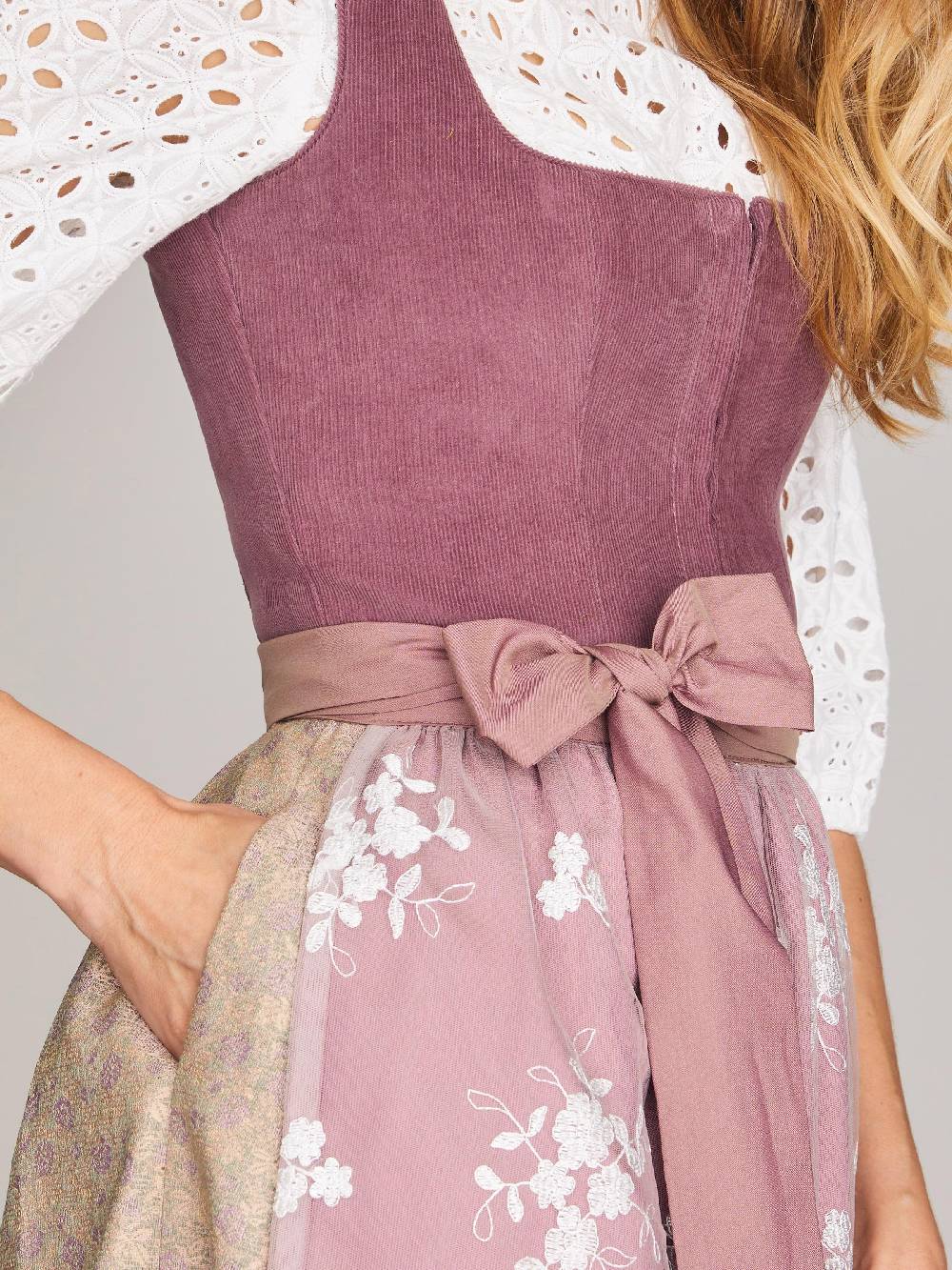 Limberry Pflaumen-farbenes Dirndl Mit Cord-Mieder - CAMILLE FADED PLUM