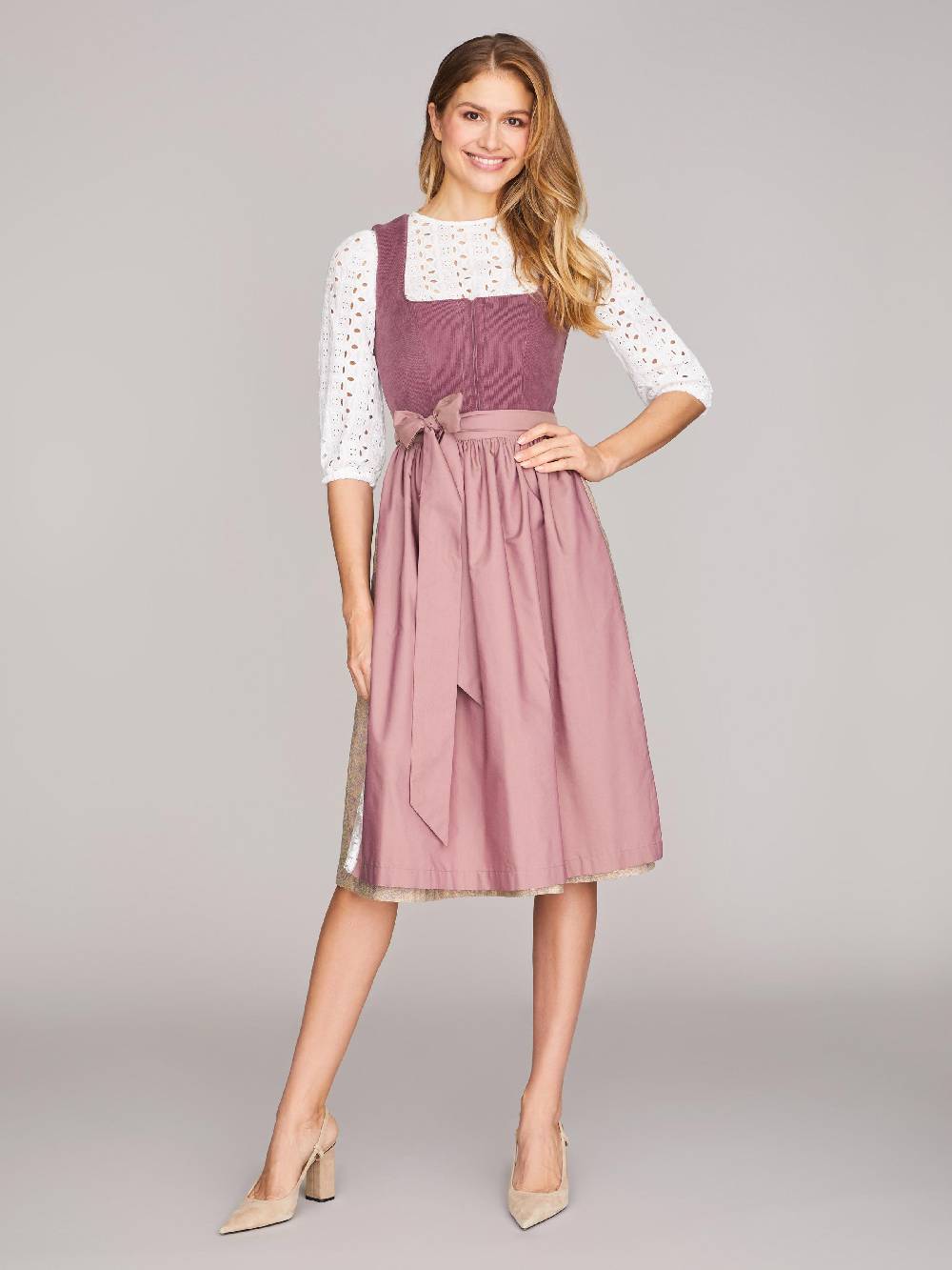 Limberry Pflaumen-farbenes Dirndl Mit Cord-Mieder - CAMILLE FADED PLUM