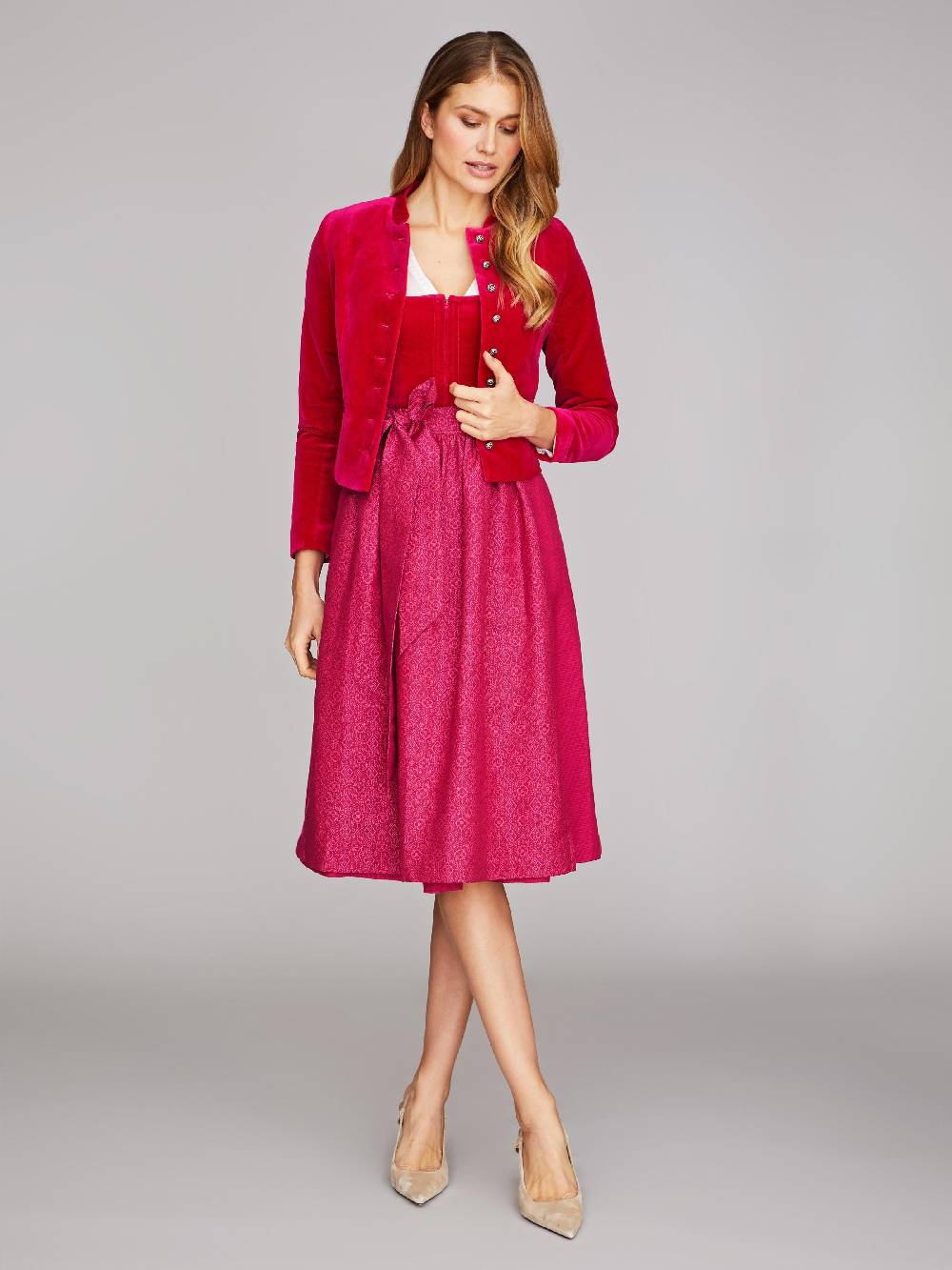 Limberry Pinker Trachtenjanker Aus Samt - PHILIPPA MULBERRY