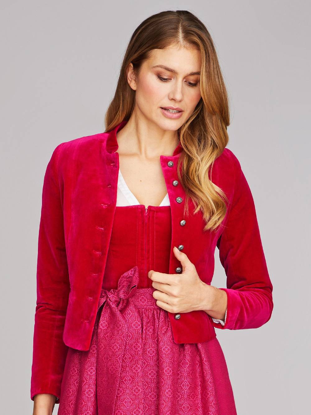 Limberry Pinker Trachtenjanker aus Samt - PHILIPPA MULBERRY