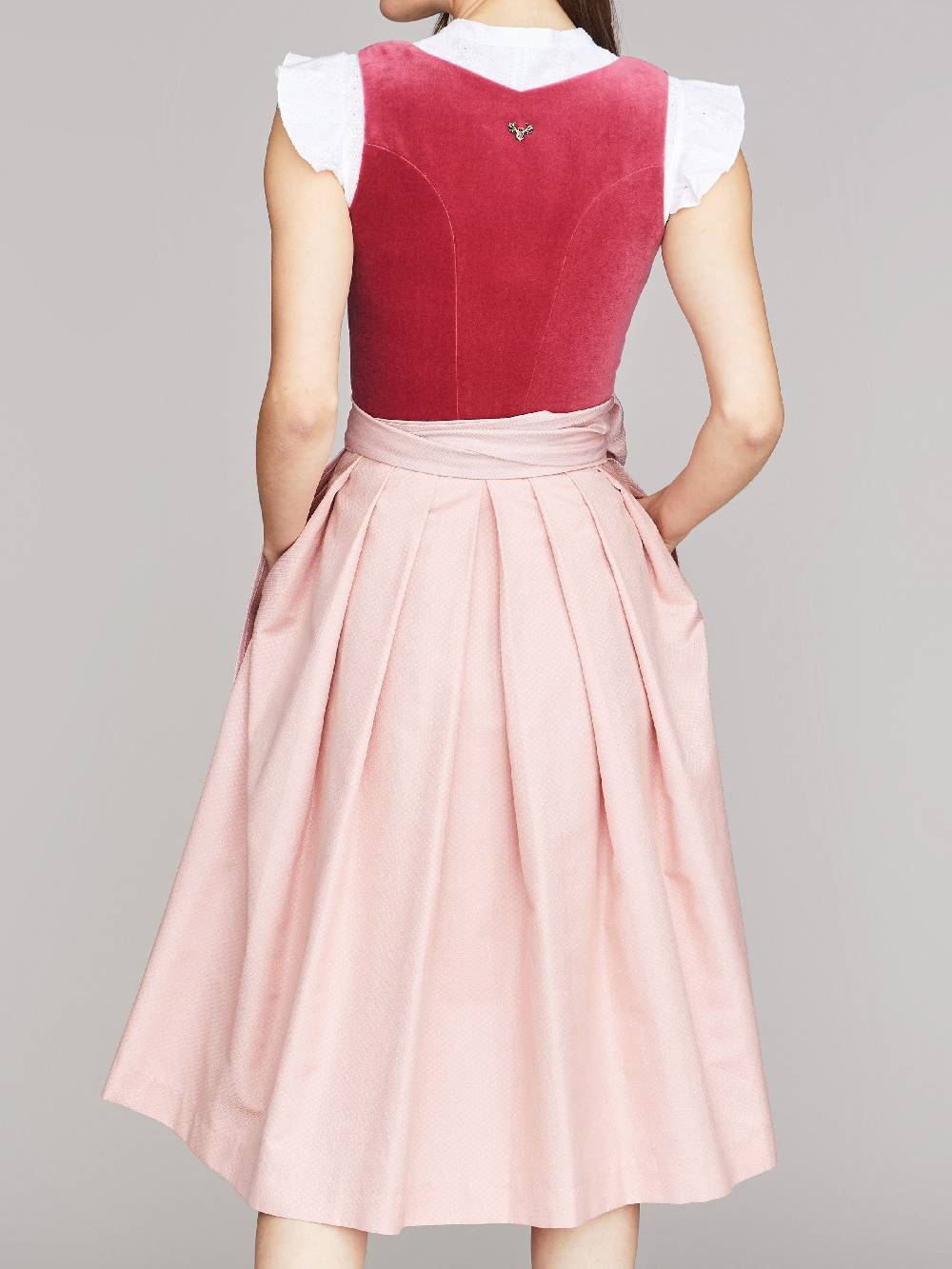 Limberry Pinkes Dirndl Mit Samt-Mieder - JANNI VELVET TULIP