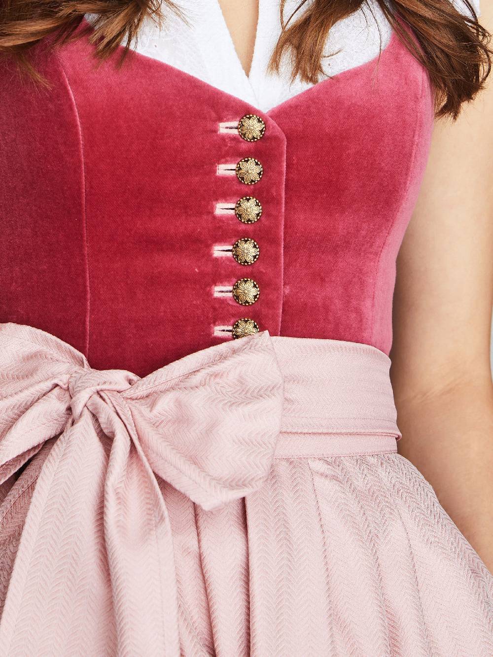 Limberry Pinkes Dirndl Mit Samt-Mieder - JANNI VELVET TULIP