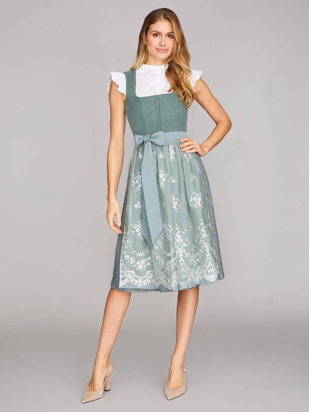 Limberry Pistaziengrünes Dirndl Mit Cord-Mieder - CAMILLE PISTACHIO