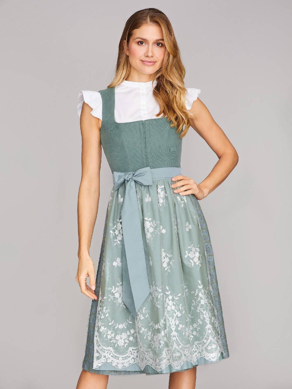 Limberry Pistaziengrünes Dirndl Mit Cord-Mieder - CAMILLE PISTACHIO