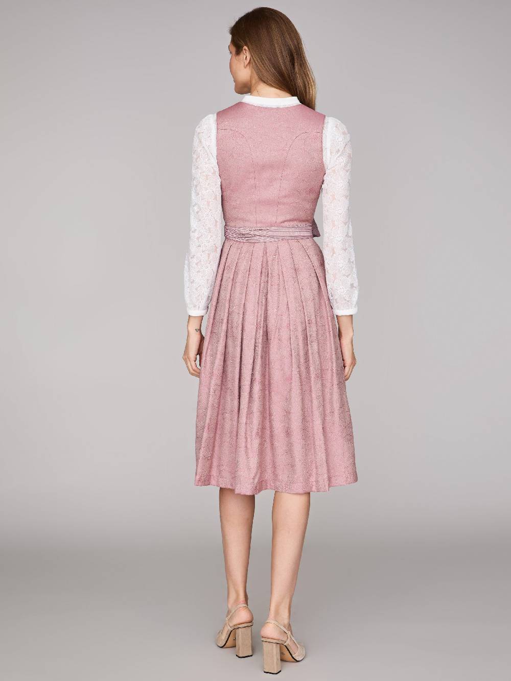 Limberry Rosa-farbenes Dirndl Mit Knöpfen - FELICITY ASH ROSE