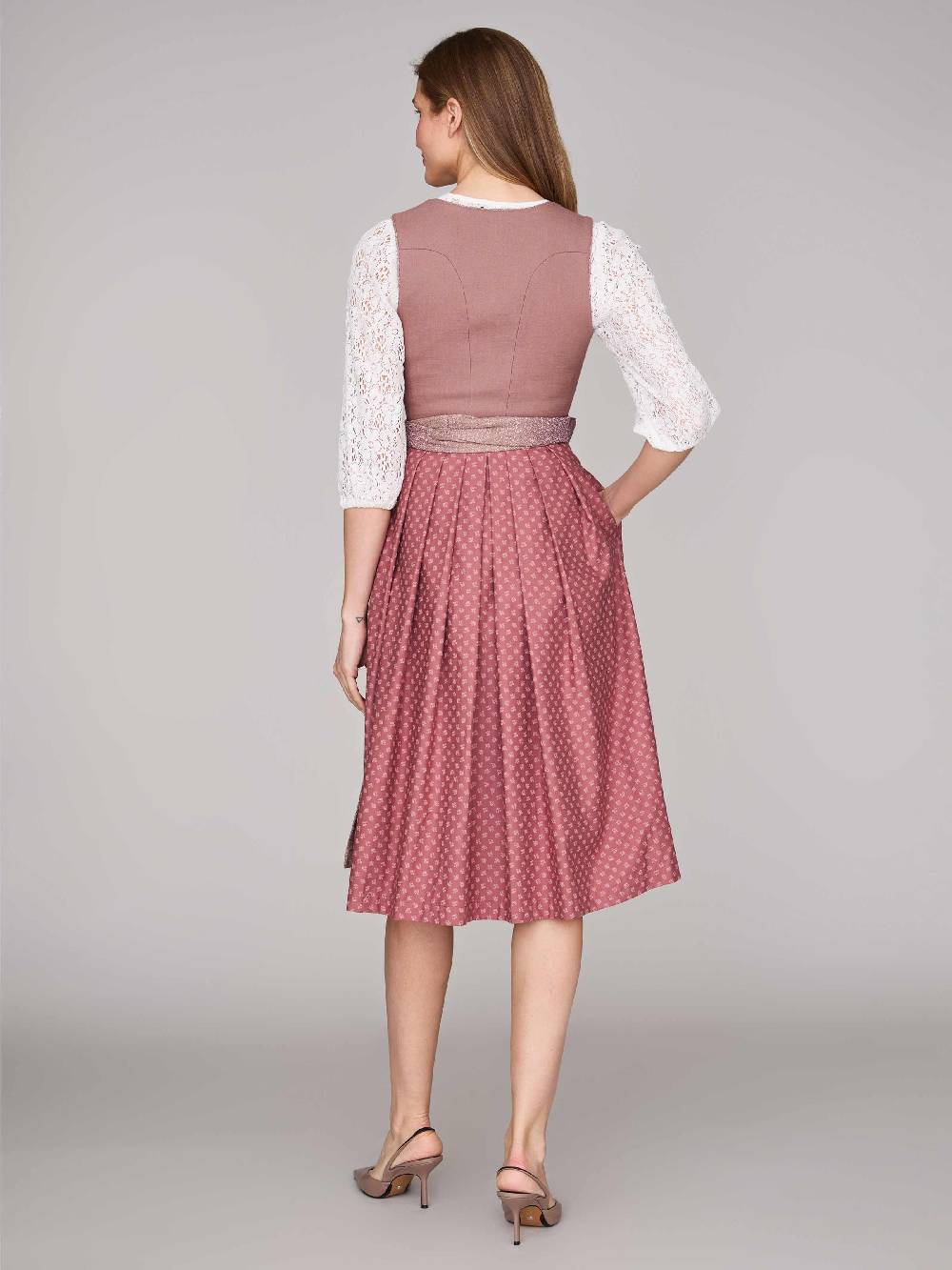 Limberry Rosa-farbenes Dirndl Mit Leinen-Mieder - ADA DUSTY ROSEWOOD