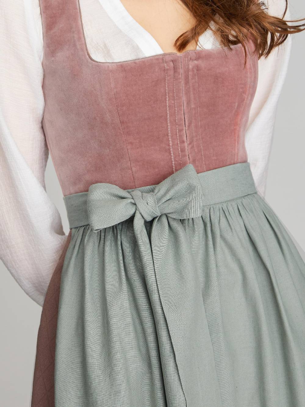 Limberry Rosa-farbenes Dirndl Mit Samt-Mieder - DELILAH DUSTY ROSE