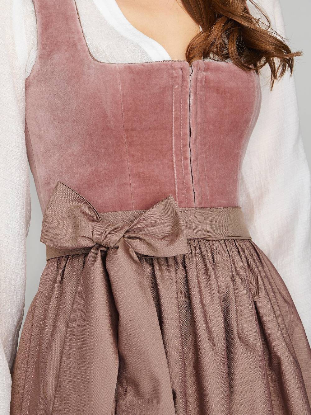 Limberry Rosa-farbenes Dirndl Mit Samt-Mieder - DELILAH DUSTY ROSE