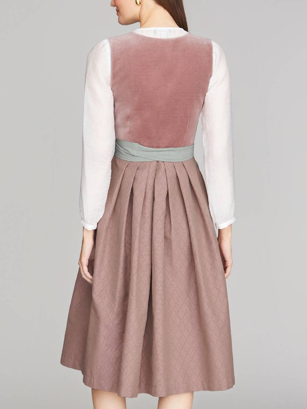 Limberry Rosa-farbenes Dirndl Mit Samt-Mieder - DELILAH DUSTY ROSE