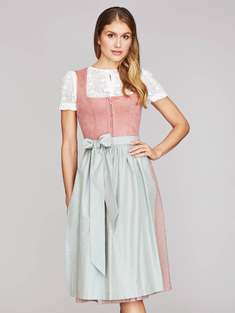Limberry Rosa-farbenes Dirndl Mit Velours-Mieder - JULIE DUSTY ROSE