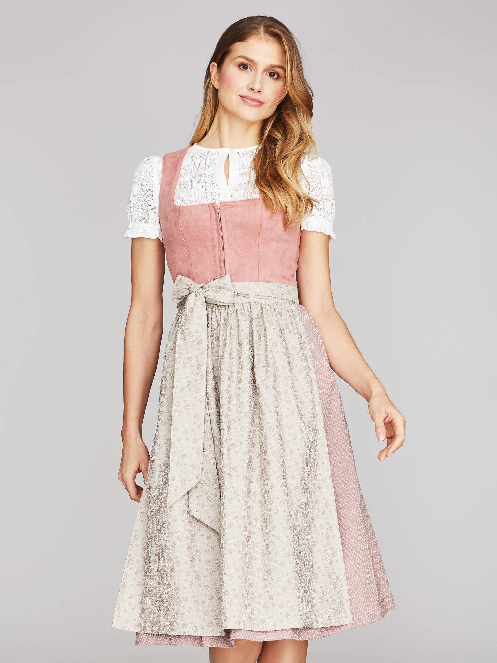 Limberry Rosa-farbenes Dirndl Mit Velours-Mieder - JULIE DUSTY ROSE