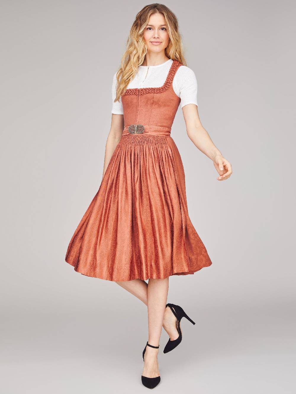 Limberry Rostbraunes Stretch-Dirndl - VRENI ROSTBRAUN