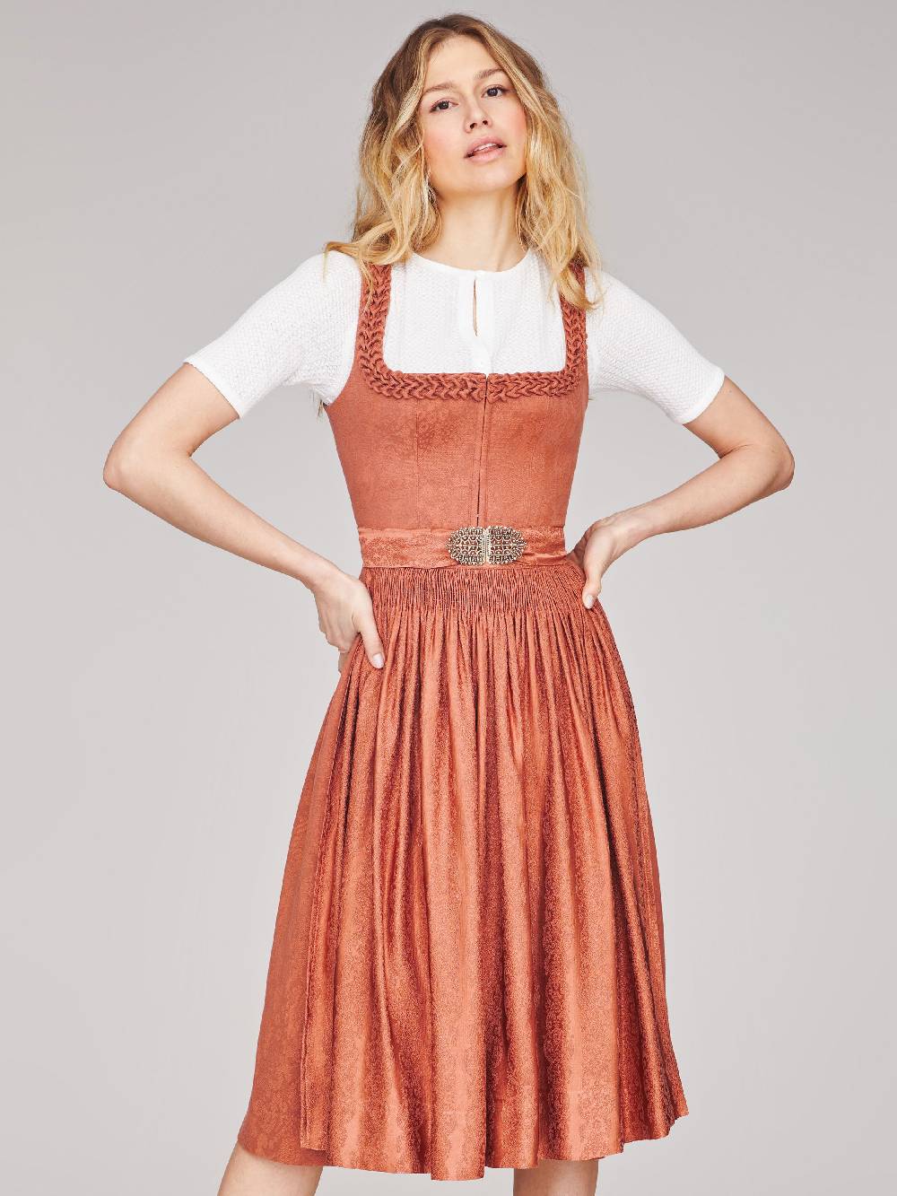 Limberry Rostbraunes Stretch-Dirndl - VRENI ROSTBRAUN