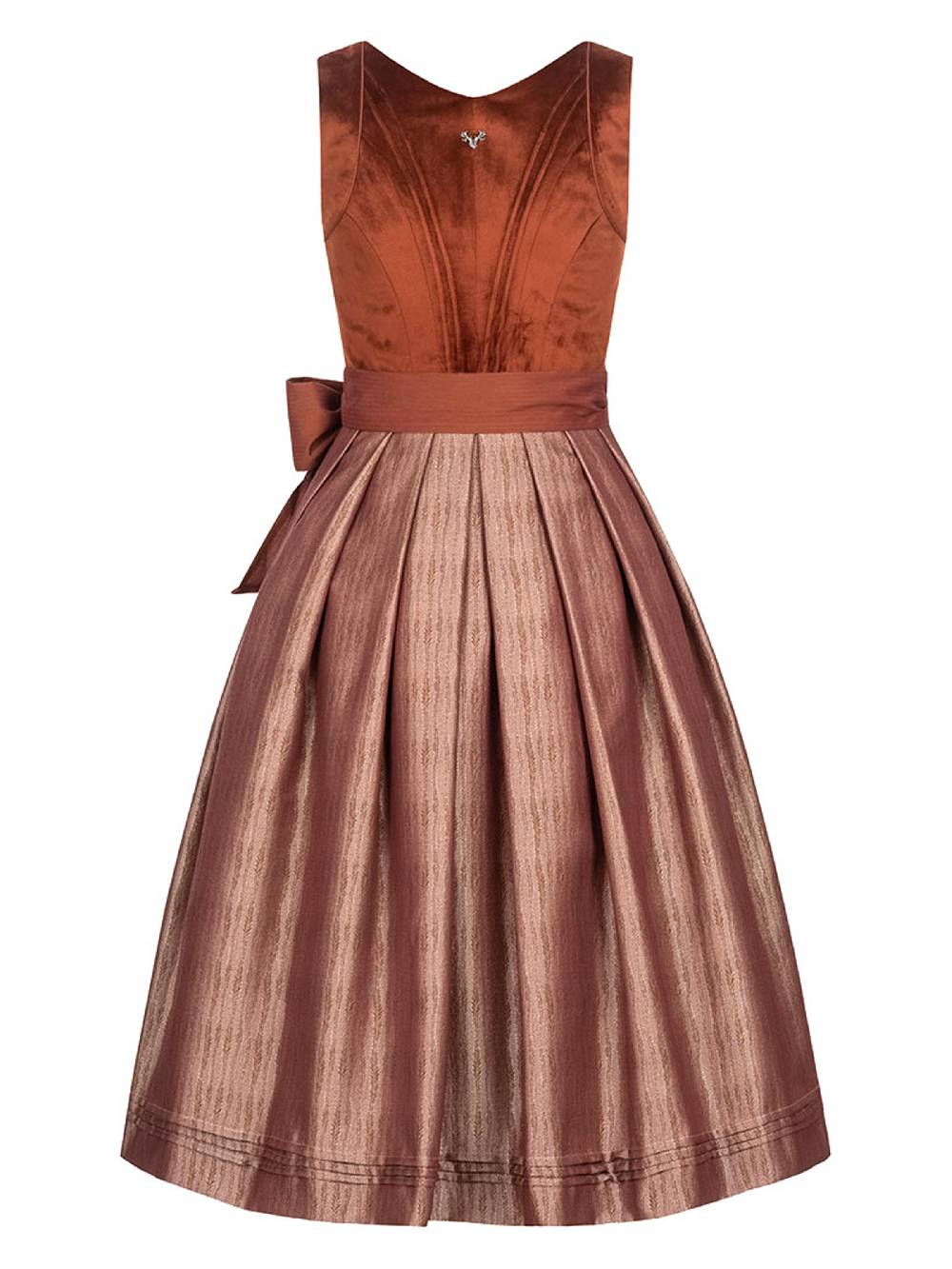 Limberry Rostrotes Dirndl Mit Samt Mieder - NELLIE SAFFRON