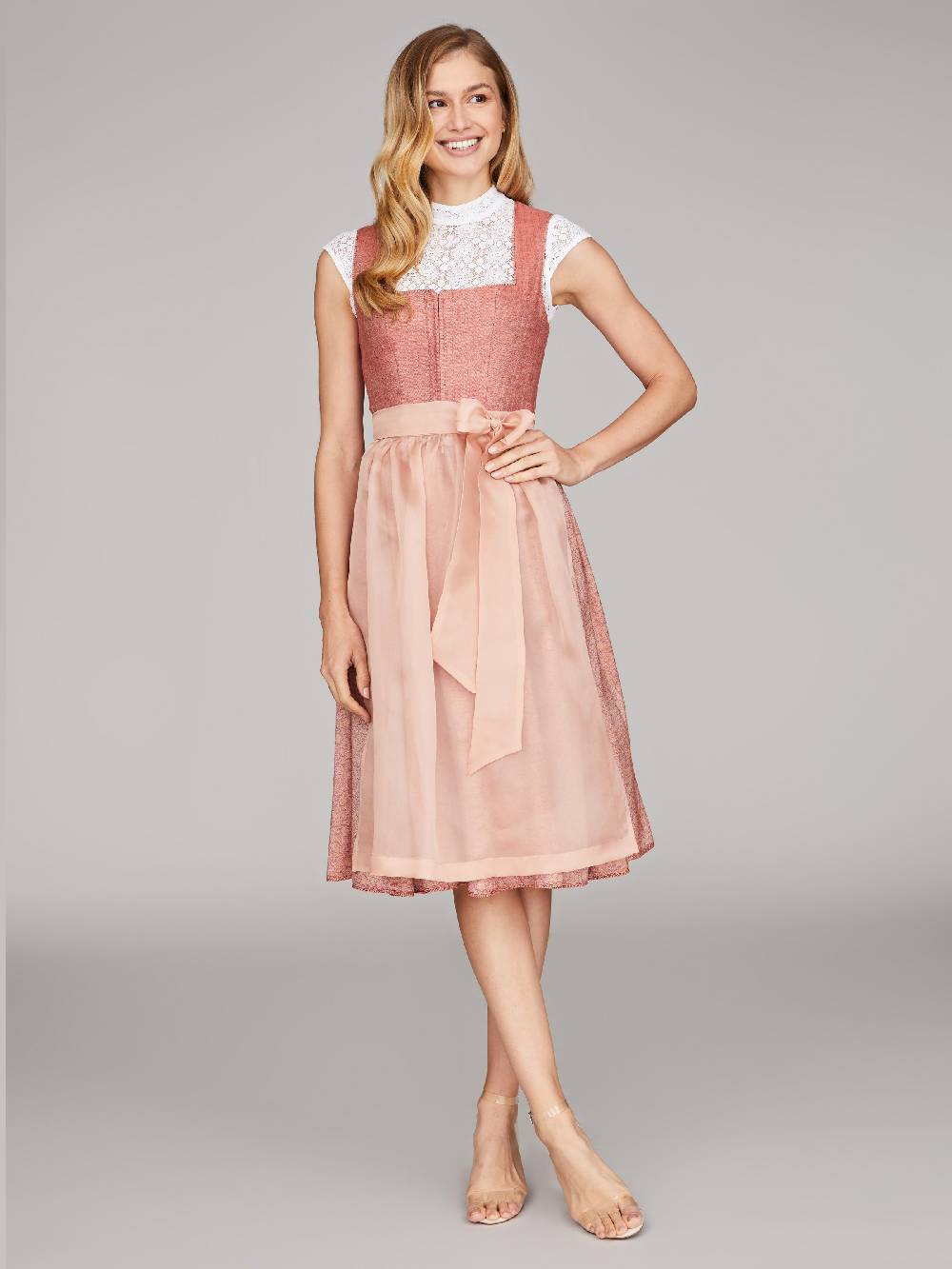 Limberry Rotes Dirndl Mit Leinenmieder - ALCAMO ROSTROT