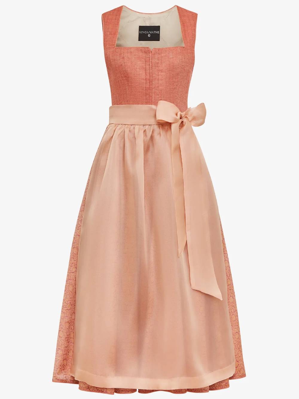 Limberry Rotes Dirndl Mit Leinenmieder - ALCAMO ROSTROT