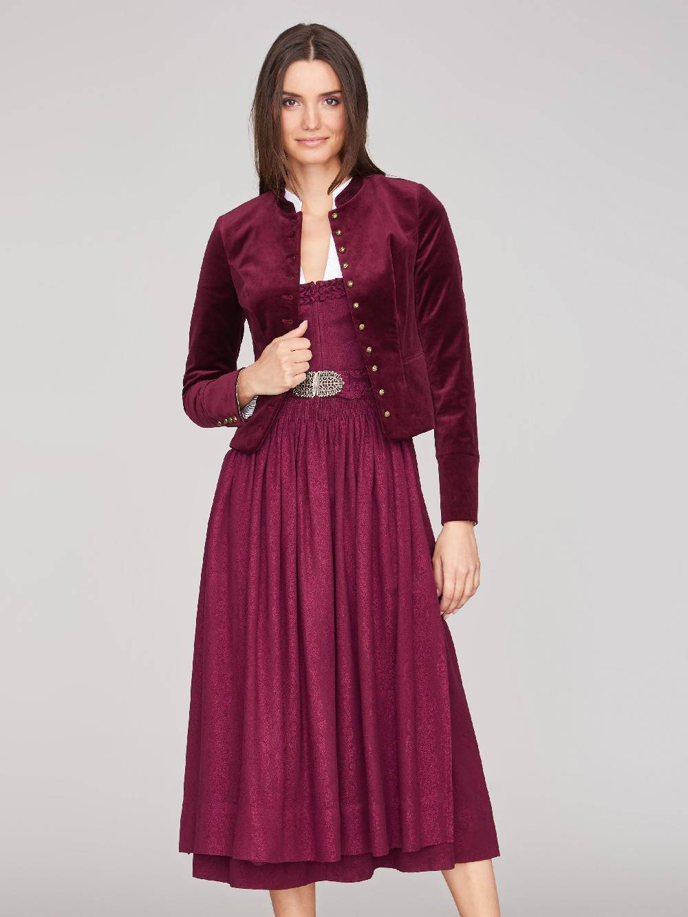 Limberry Rubinroter Trachtenjanker Aus Samt - BARBARA RUBIN