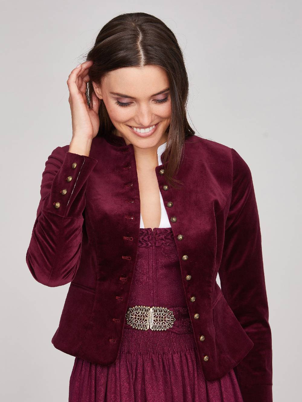 Limberry Rubinroter Trachtenjanker aus Samt - BARBARA RUBIN