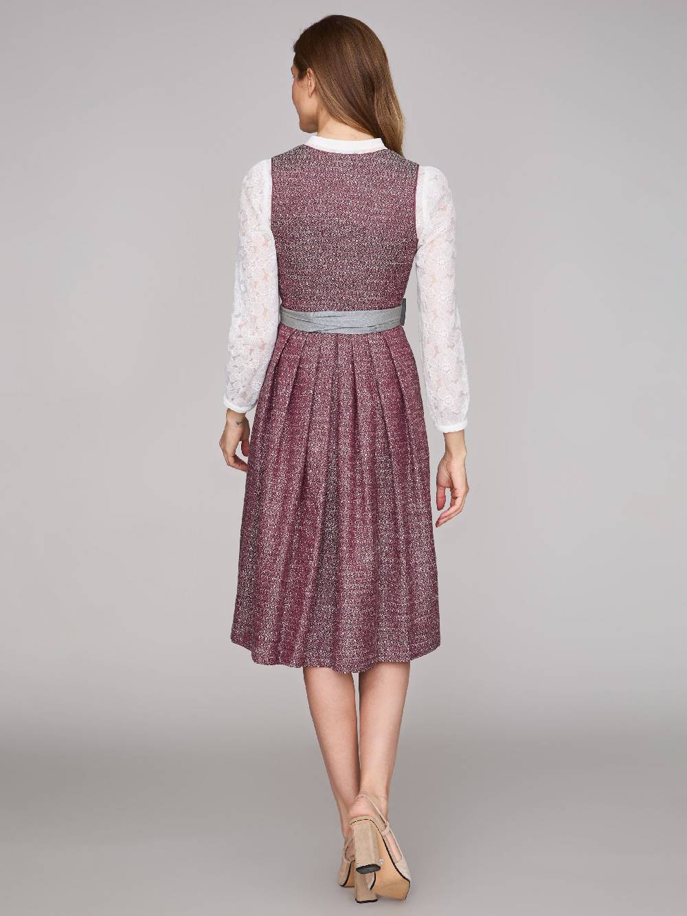 Limberry Rubinrotes Dirndl Mit Knöpfen - JOSIE POMEGRANATE