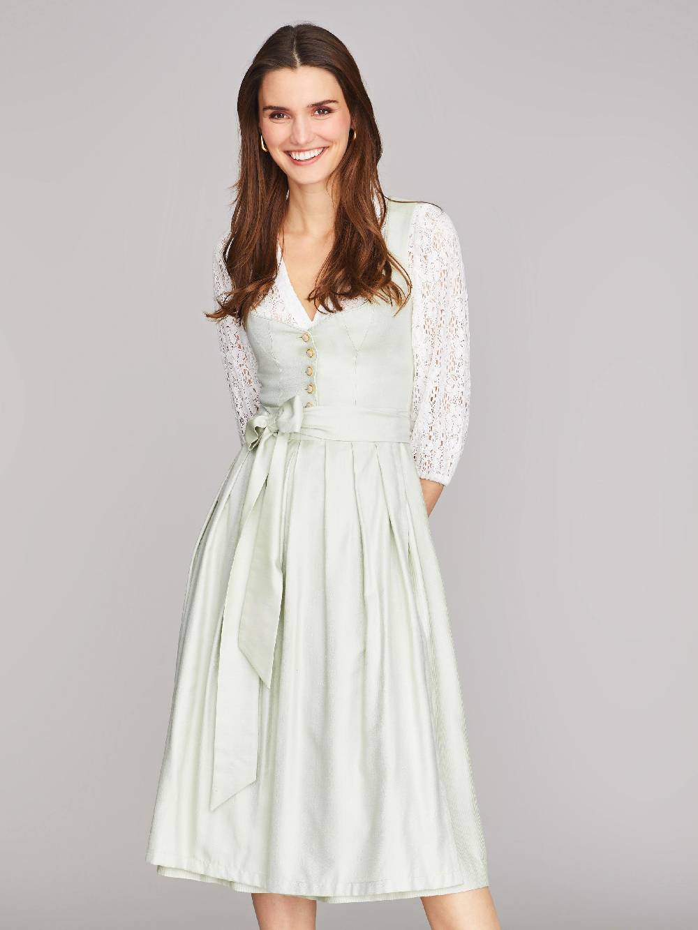 Limberry Salbeigrünes Dirndl Im Monochrome-Look - LUNA SALBEI