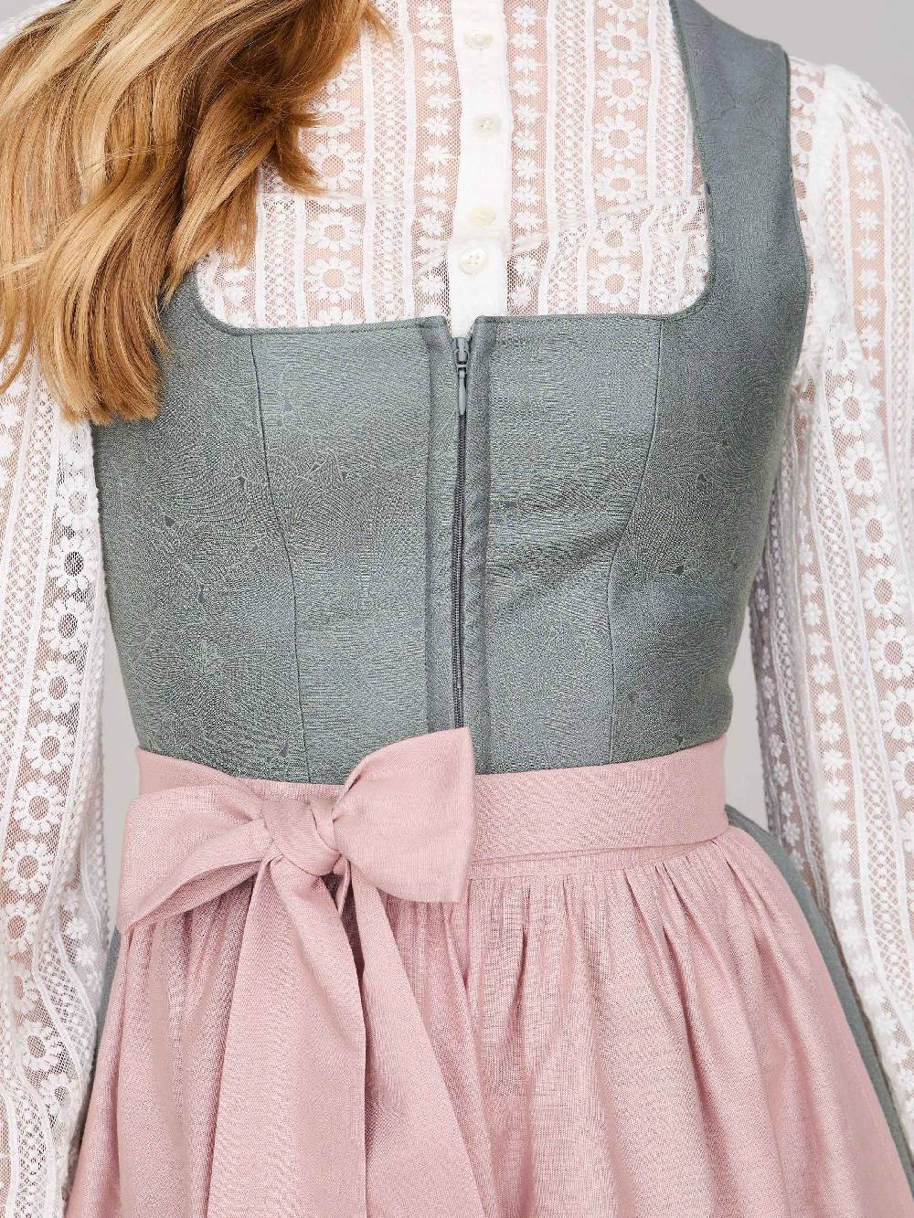 Limberry Salbeigrünes Dirndl Mit Floralem Muster - CECILY AGAVE GREEN